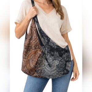 Macchia di Ruggine Italian Paisley Slouch Bag Boho Hobo